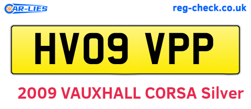 HV09VPP are the vehicle registration plates.