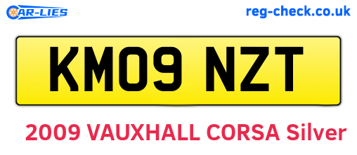 KM09NZT are the vehicle registration plates.