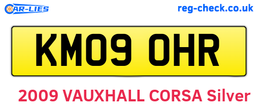 KM09OHR are the vehicle registration plates.
