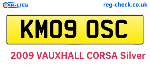 KM09OSC are the vehicle registration plates.