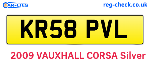 KR58PVL are the vehicle registration plates.