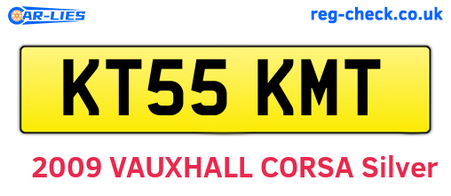 KT55KMT are the vehicle registration plates.
