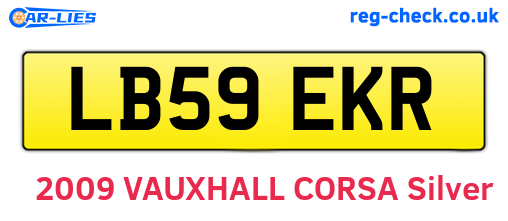 LB59EKR are the vehicle registration plates.