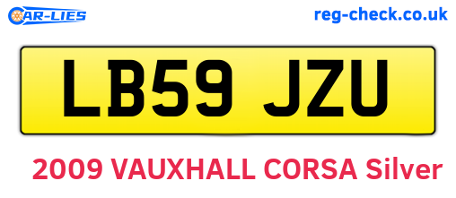 LB59JZU are the vehicle registration plates.