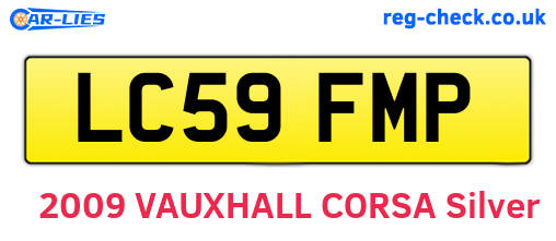 LC59FMP are the vehicle registration plates.