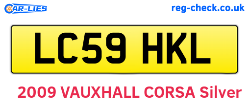 LC59HKL are the vehicle registration plates.