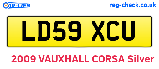 LD59XCU are the vehicle registration plates.