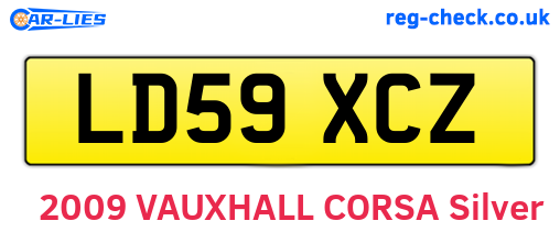 LD59XCZ are the vehicle registration plates.