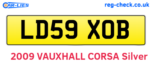 LD59XOB are the vehicle registration plates.