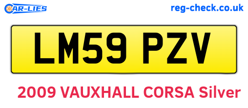 LM59PZV are the vehicle registration plates.