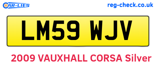 LM59WJV are the vehicle registration plates.