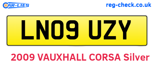 LN09UZY are the vehicle registration plates.