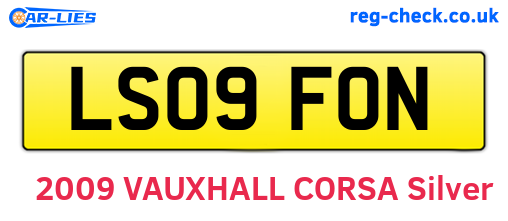LS09FON are the vehicle registration plates.