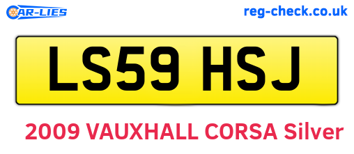 LS59HSJ are the vehicle registration plates.