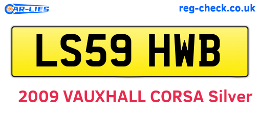 LS59HWB are the vehicle registration plates.