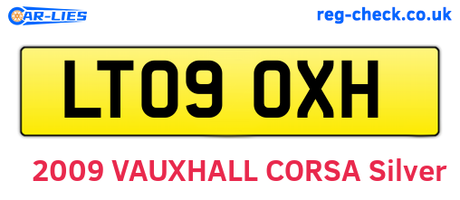 LT09OXH are the vehicle registration plates.