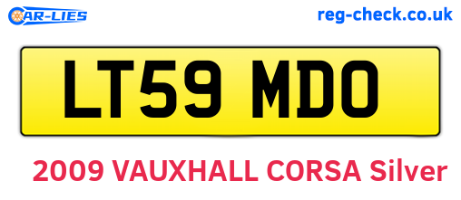 LT59MDO are the vehicle registration plates.