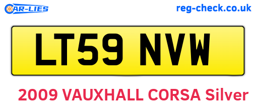 LT59NVW are the vehicle registration plates.