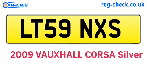 LT59NXS are the vehicle registration plates.
