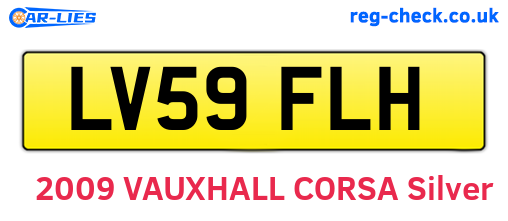LV59FLH are the vehicle registration plates.