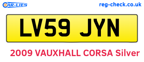 LV59JYN are the vehicle registration plates.