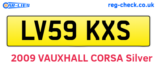 LV59KXS are the vehicle registration plates.