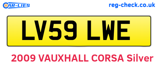 LV59LWE are the vehicle registration plates.