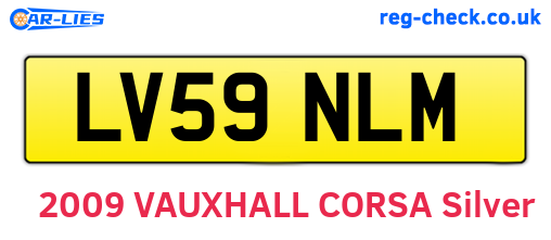 LV59NLM are the vehicle registration plates.