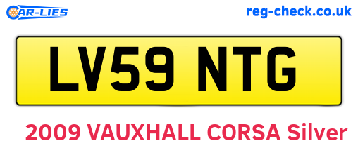 LV59NTG are the vehicle registration plates.