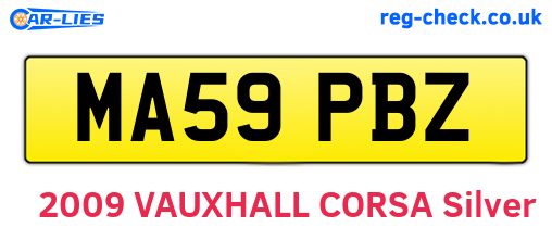 MA59PBZ are the vehicle registration plates.