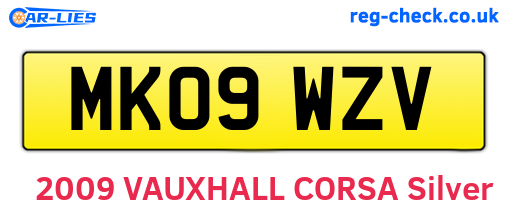 MK09WZV are the vehicle registration plates.