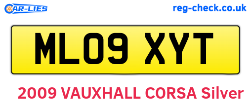 ML09XYT are the vehicle registration plates.