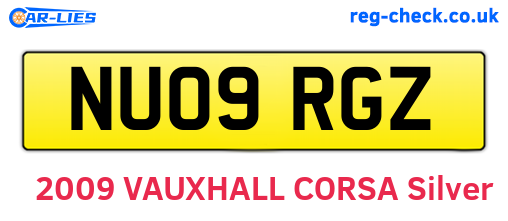 NU09RGZ are the vehicle registration plates.
