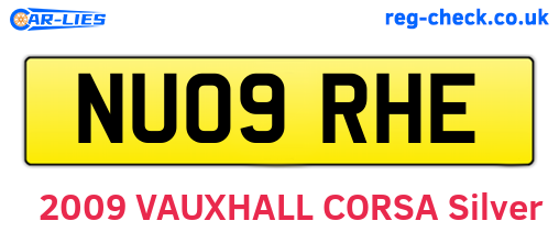 NU09RHE are the vehicle registration plates.