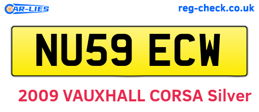 NU59ECW are the vehicle registration plates.