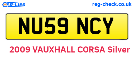 NU59NCY are the vehicle registration plates.