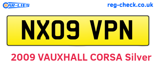 NX09VPN are the vehicle registration plates.