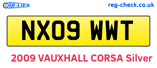 NX09WWT are the vehicle registration plates.