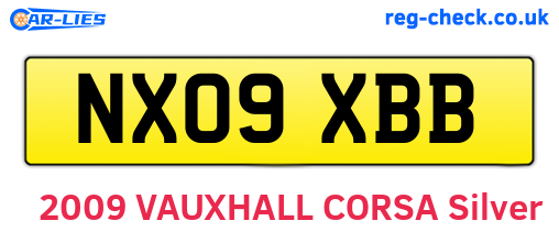 NX09XBB are the vehicle registration plates.