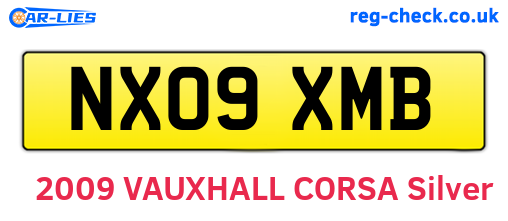 NX09XMB are the vehicle registration plates.