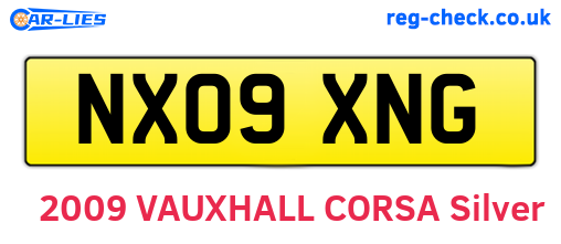 NX09XNG are the vehicle registration plates.