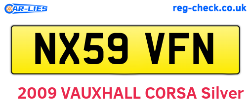 NX59VFN are the vehicle registration plates.