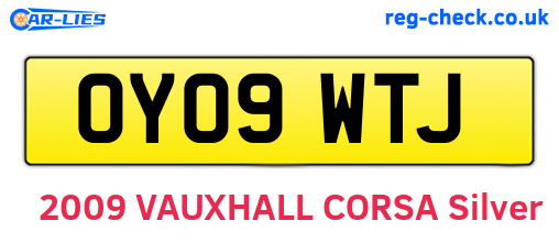 OY09WTJ are the vehicle registration plates.
