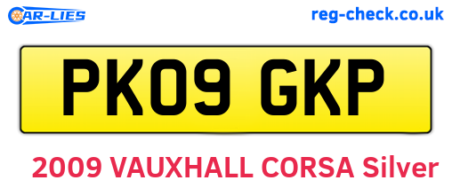 PK09GKP are the vehicle registration plates.