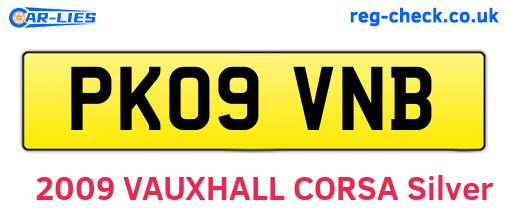 PK09VNB are the vehicle registration plates.