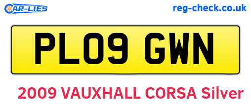 PL09GWN are the vehicle registration plates.