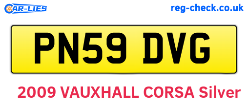 PN59DVG are the vehicle registration plates.