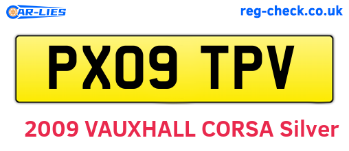 PX09TPV are the vehicle registration plates.