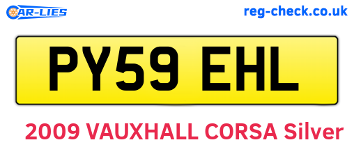 PY59EHL are the vehicle registration plates.