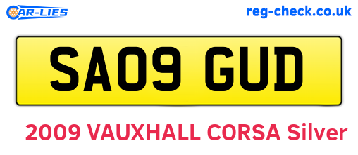 SA09GUD are the vehicle registration plates.